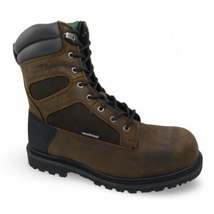 Golden Retriever Men's 9.5 Work Boots Heavy Duty Composite Toe 8" Durable Crazy